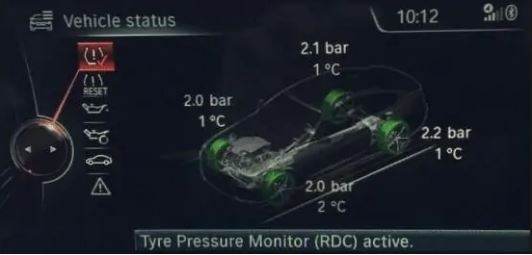 tpms sensor dashboar